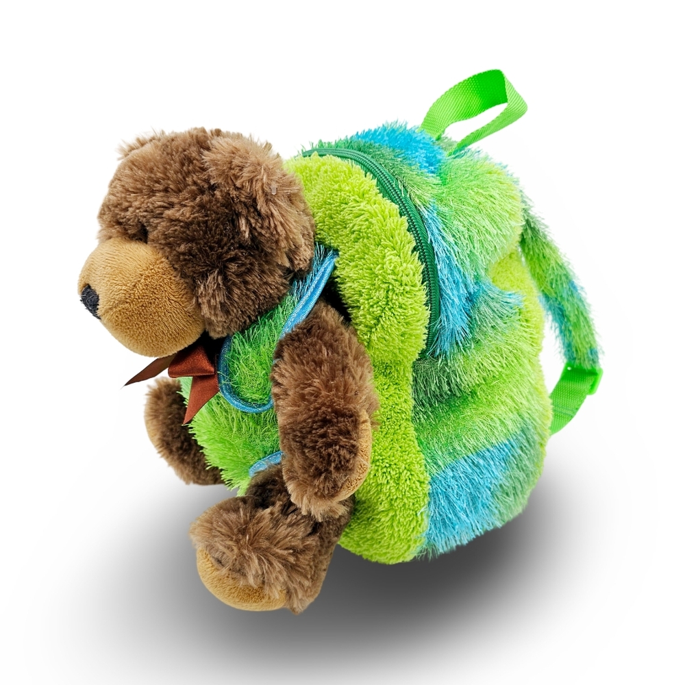 Kreative Kids Plush Green Monster Trolley Backpack